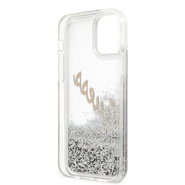 Guess Glitter Vintage Script - θήκη για Apple iPhone 12 Pro Max - Διάφανο - Image 8