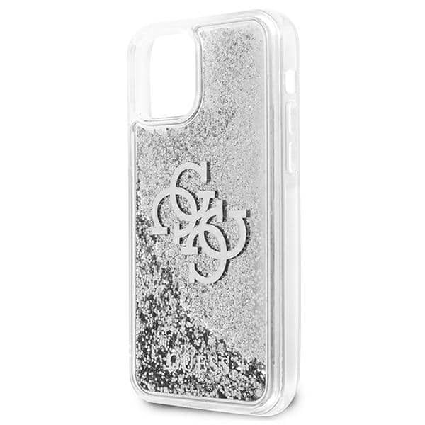 Guess 4G Big Liquid Glitter - θήκη για Apple iPhone 12 Pro Max - Ασημί - Image 6