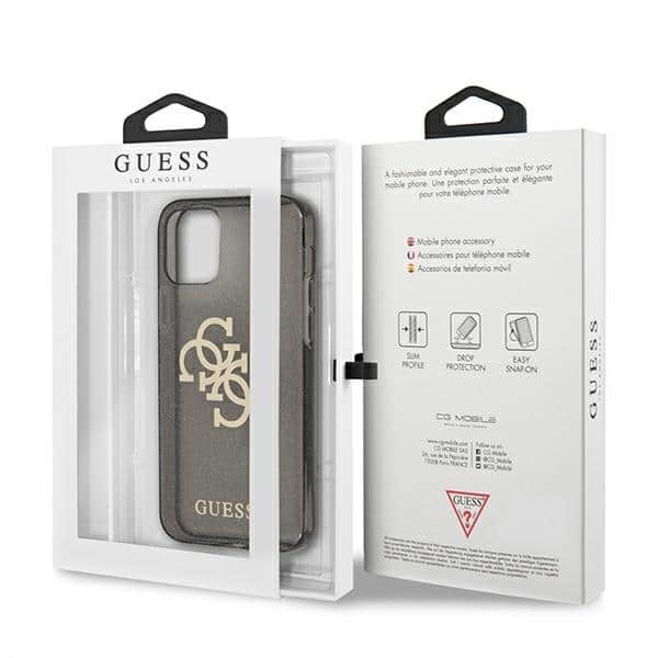 Guess Glitter 4G Big Logo - θήκη για Apple iPhone 12 Pro Max - Μαύρο - Image 8