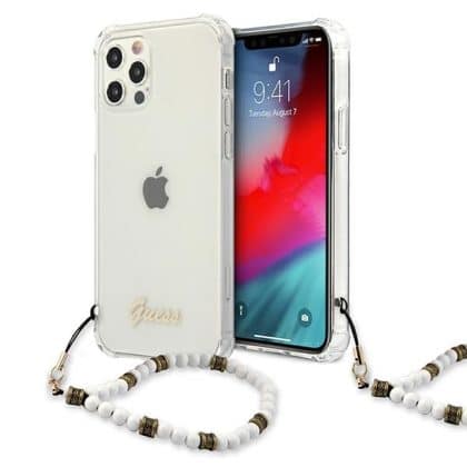Guess White Pearl - θήκη για Apple iPhone 12/12 Pro 6,1 - Διάφανο