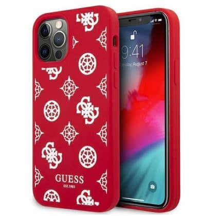 Guess Peony Collection - θήκη για Apple iPhone 12 Pro Max - Κόκκινο