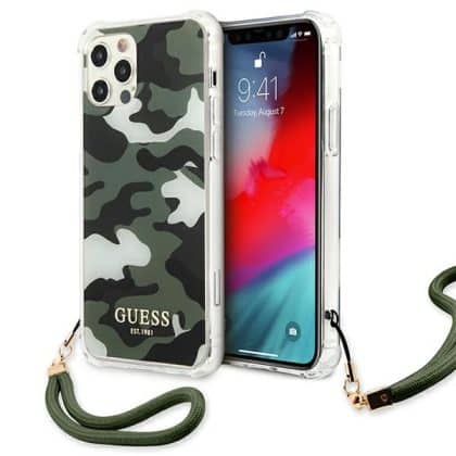 Guess Camo - θήκη για Apple iPhone 12/12 Pro - Πράσινο