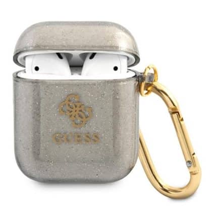 Guess GUA2UCG4GK AirPods 1/2 cover μαύρο/black Glitter Collection