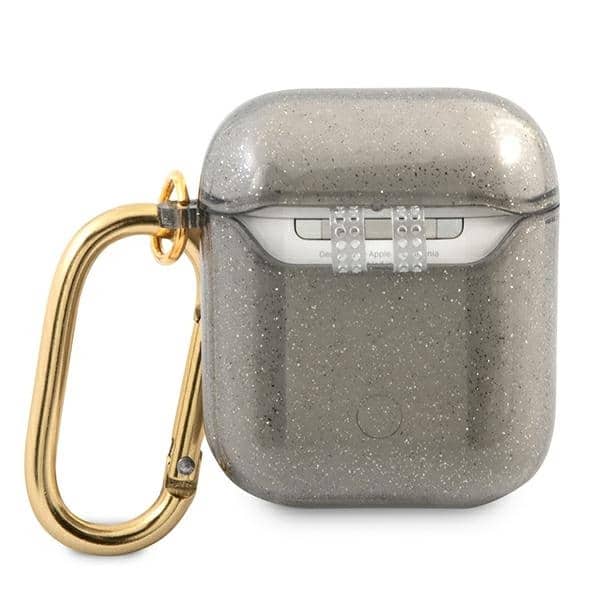 Guess GUA2UCG4GK AirPods 1/2 cover μαύρο/black Glitter Collection - Image 2