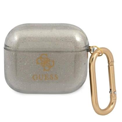 Guess GUA3UCG4GK AirPods 3 cover μαύρο/black Glitter Collection