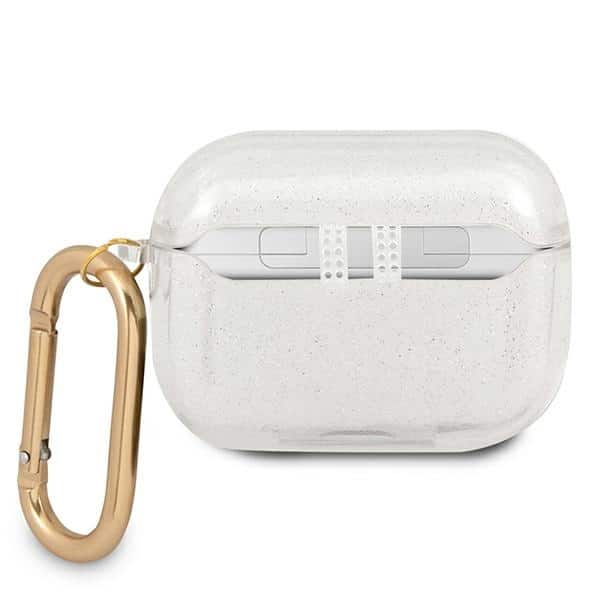 Guess GUAPUCG4GT AirPods Pro cover Transparent Glitter Collection - Image 2