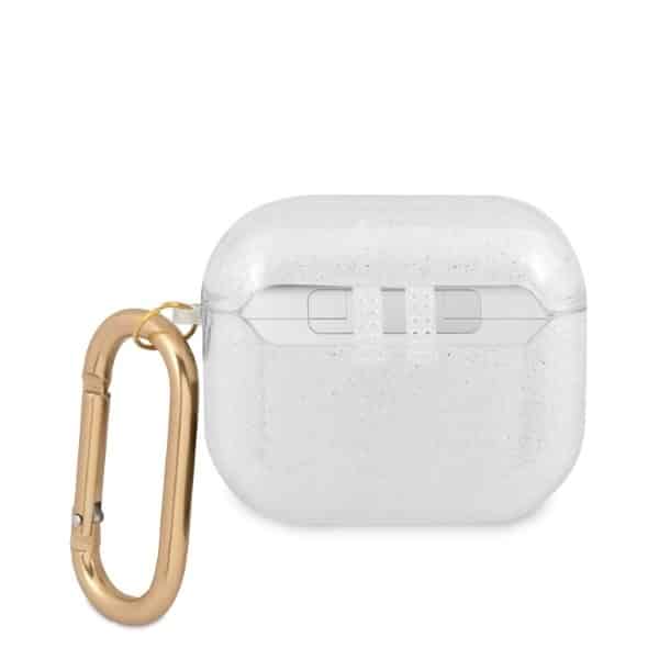 Guess GUA3UCG4GT AirPods 3 cover Transparent Glitter Collection - Image 2