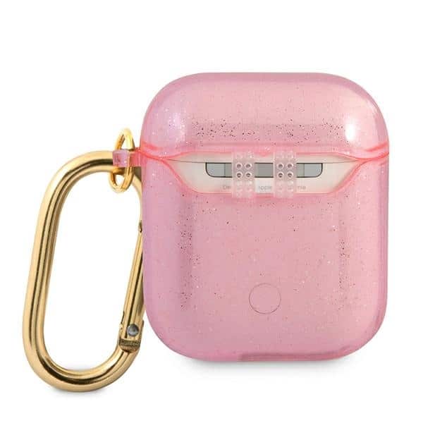 Guess GUA2UCG4GP AirPods 1/2 cover ροζ/pink Glitter Collection - Image 2