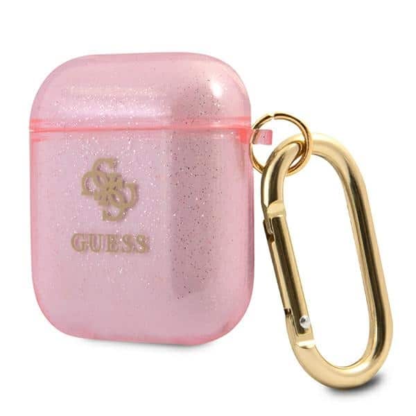 Guess GUA2UCG4GP AirPods 1/2 cover ροζ/pink Glitter Collection - Image 3