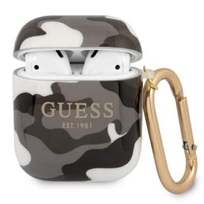 Guess GUA2UCAMG AirPods 1/2 cover μαύρο/black Camo Collection