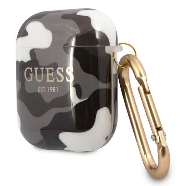 Guess GUA2UCAMG AirPods 1/2 cover μαύρο/black Camo Collection - Image 2