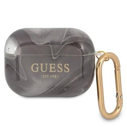 Guess GUAPUNMK AirPods Pro cover μαύρο/black Marble Collection