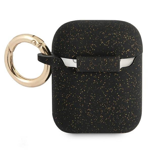 Guess GUA2SGGEK Θήκη για AirPods 1/2 μαύρη/Black Silicone Glitter - Image 2