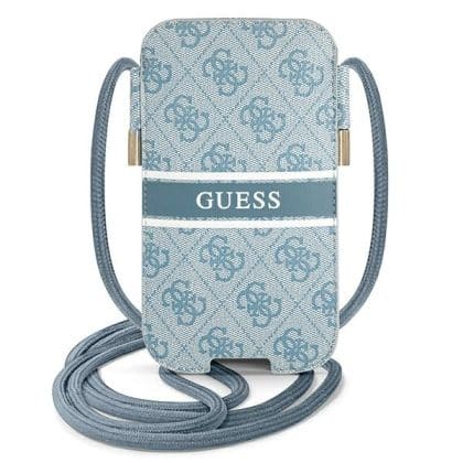Guess Τσάντα GUPHL4GDBL 6,7" μπλέ/blue hardcase 4G Stripe