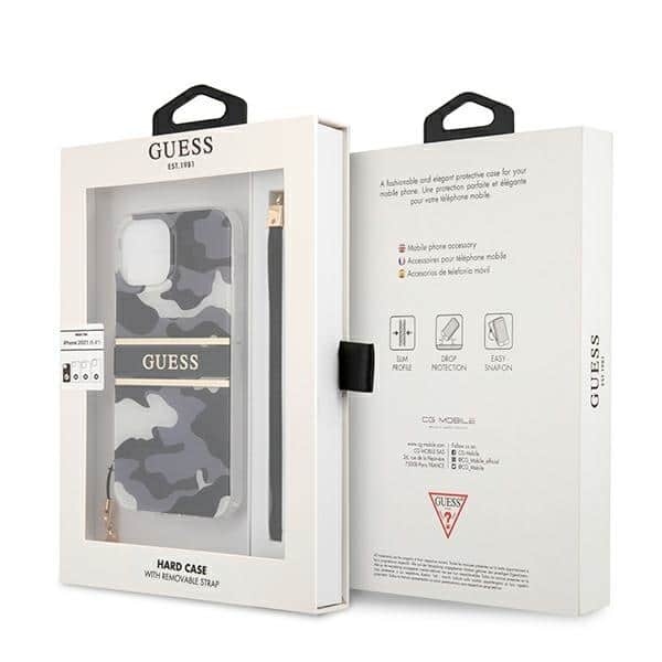 Guess Camo Strap Collection - θήκη για Apple iPhone 13 mini - Μαύρο - Image 8