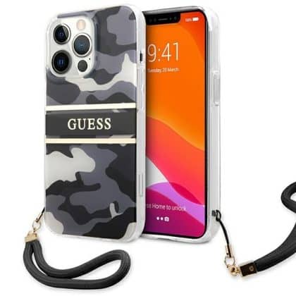 Guess Camo Strap Collection - θήκη για Apple iPhone 13 Pro Max - Μαύρο