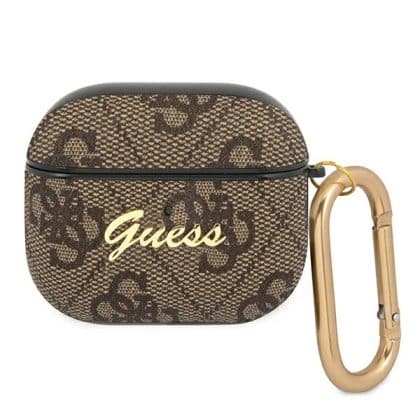 Guess GUA34GSMW Κάλυμμα AirPods 3 καφέ/brown 4G Script Metal Collection