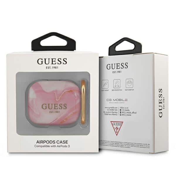 Guess GUA3UNMP AirPods 3 cover ροζ/pink Marble Collection - Image 3
