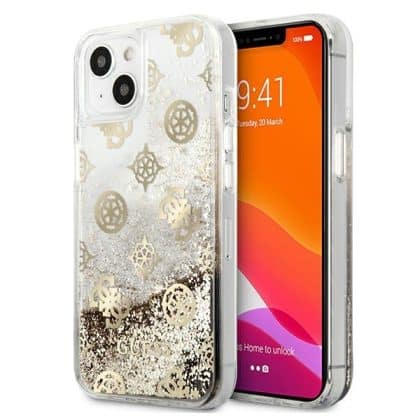 Guess Liquid Glitter - θήκη για Apple iPhone 13 mini - Διάφανο