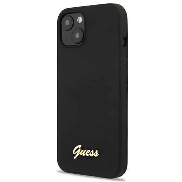 Guess Silicone Script Gold Logo - θήκη για Apple iPhone 13 - Μαύρο - Image 2