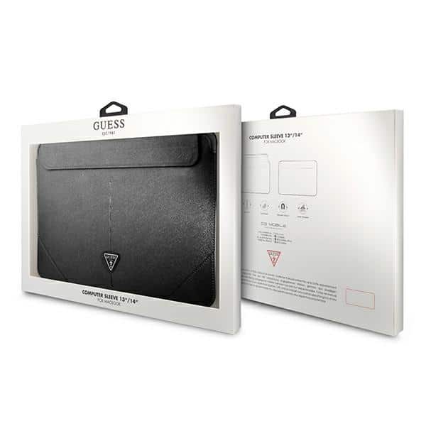 Guess Θήκη GUCS14PSATLK 14" μαύρο /black Saffiano Triangle Logo - Image 4