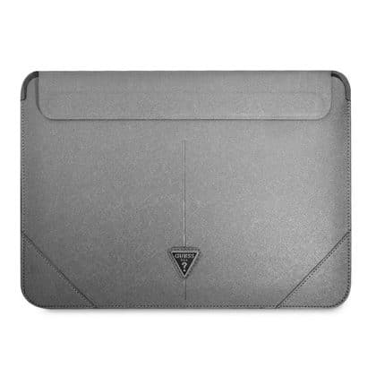 Guess Θήκη GUCS14PSATLG 14" srebrny /silver Saffiano Triangle Logo