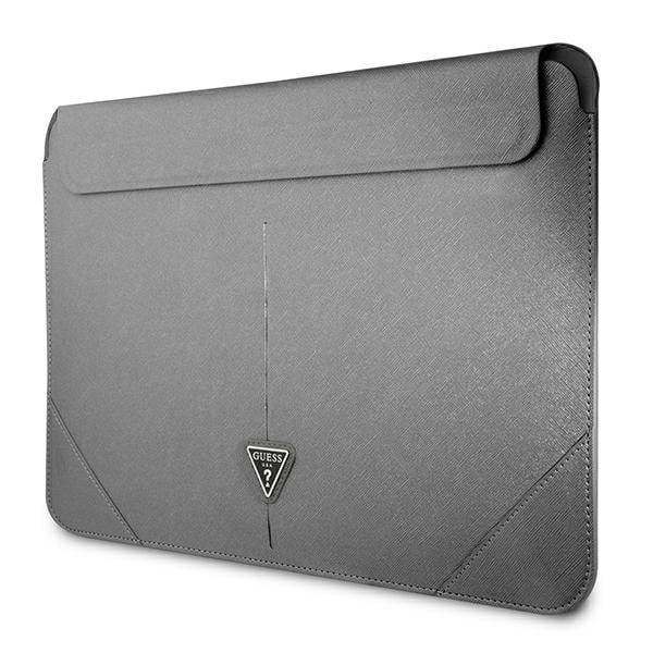 Guess Θήκη GUCS14PSATLG 14" srebrny /silver Saffiano Triangle Logo - Image 2