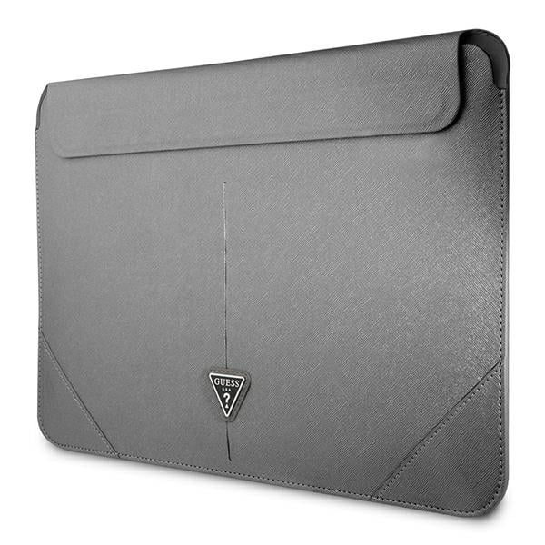 Guess Θήκη GUCS16PSATLG 16" srebrny /silver Saffiano Triangle Logo - Image 2