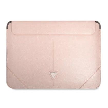 Guess Θήκη GUCS16PSATLP 16" ροζ /pink Saffiano Triangle Logo