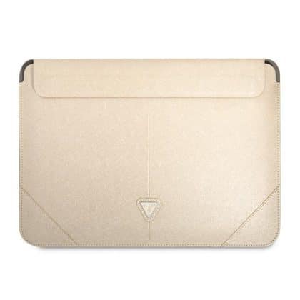 Guess Θήκη GUCS14PSATLE 14" beżowy /beige Saffiano Triangle Logo