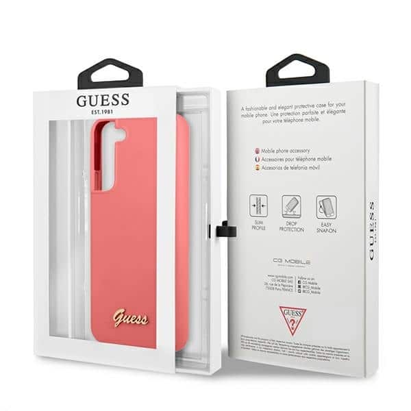 Guess Metal Logo - θήκη για Samsung S22+ S906 - Ροζ - Image 8