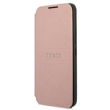 Guess Saffiano Stripe - θήκη για Samsung Galaxy S22 + S906 - Ροζ