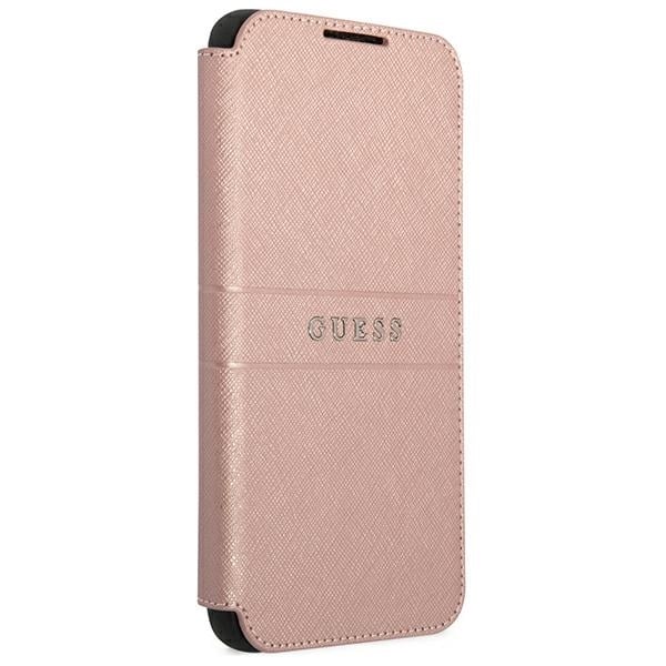 Guess Saffiano Stripe - θήκη για Samsung Galaxy S22 + S906 - Ροζ - Image 3