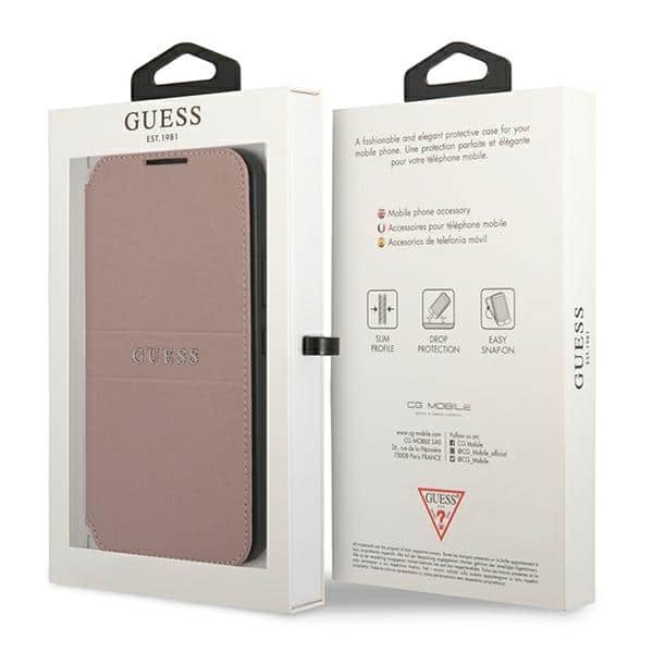 Guess Saffiano Stripe - θήκη για Samsung Galaxy S22 + S906 - Ροζ - Image 7