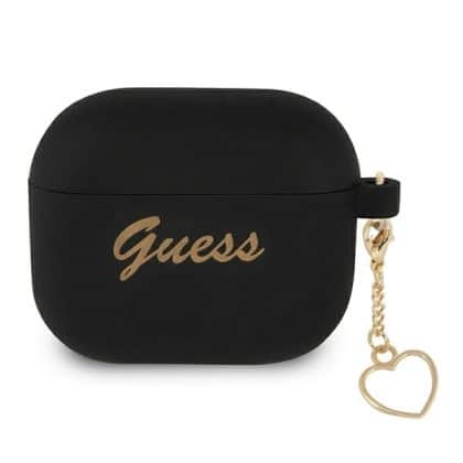 Guess GUA3LSCHSK Θήκη AirPods 3 μαύρη/Black Silicone Charm Heart Collection