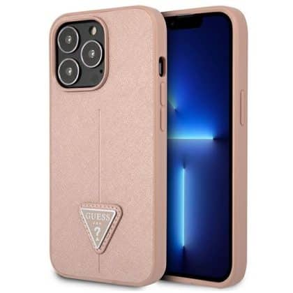 Guess SaffianoTriangle Logo - θήκη για Apple iPhone 13 Pro / - Ροζ