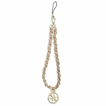 Guess charm GUSTSAS4P Phone Strap ροζ/pink Chain Metal 4G Charm