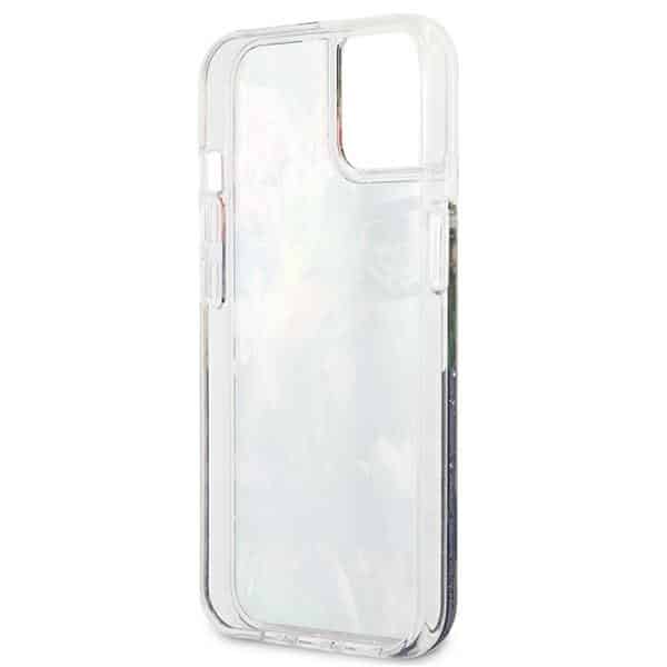 Guess Flower Liquid Glitter - θήκη για Apple iPhone 13 mini - Μπλε - Image 7