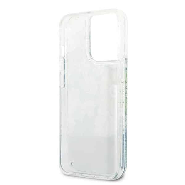 Guess Flower Liquid Glitter - θήκη για Apple iPhone 13 Pro Max - Πράσινο - Image 7