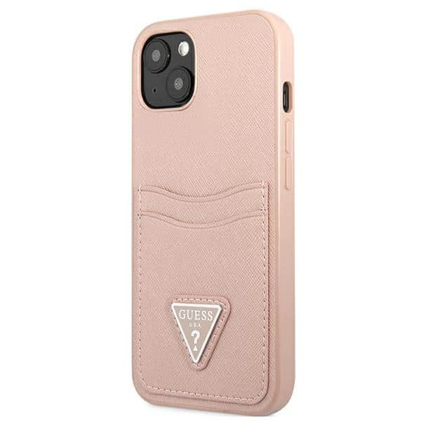 Guess Triangle Logo Cardslot - θήκη για Apple iPhone 13 mini - Ροζ - Image 2