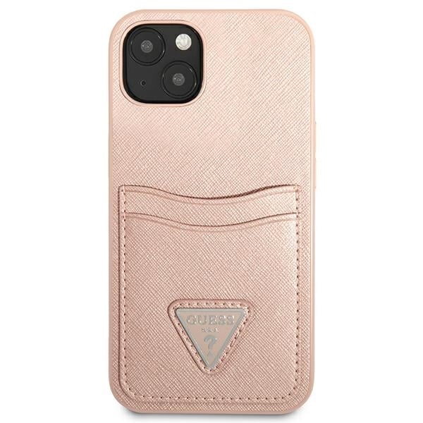 Guess Triangle Logo Cardslot - θήκη για Apple iPhone 13 mini - Ροζ - Image 3