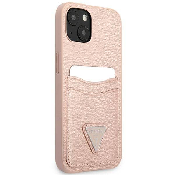 Guess Triangle Logo Cardslot - θήκη για Apple iPhone 13 mini - Ροζ - Image 4