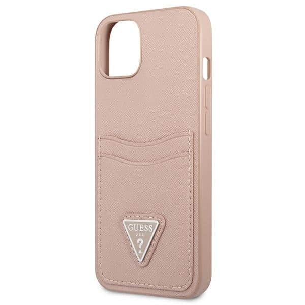 Guess Triangle Logo Cardslot - θήκη για Apple iPhone 13 mini - Ροζ - Image 6