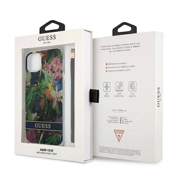 Guess Flower Strap - θήκη για Apple iPhone 13 mini - Μπλε - Image 7