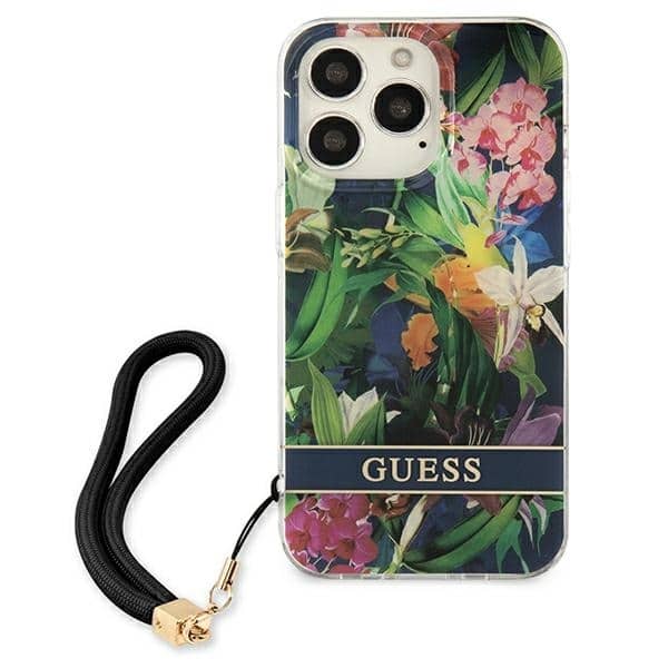 Guess Flower Strap - θήκη για Apple iPhone 13 Pro Max - Μπλε - Image 3