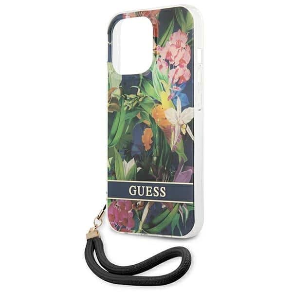 Guess Flower Strap - θήκη για Apple iPhone 13 Pro Max - Μπλε - Image 6