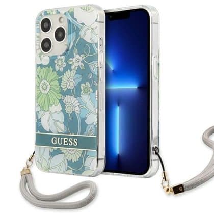 Guess Flower Strap - θήκη για Apple iPhone 13 Pro Max - Πράσινο