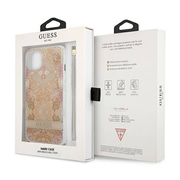 Guess Flower Collection - θήκη για Apple iPhone 13 mini - Χρυσό - Image 8