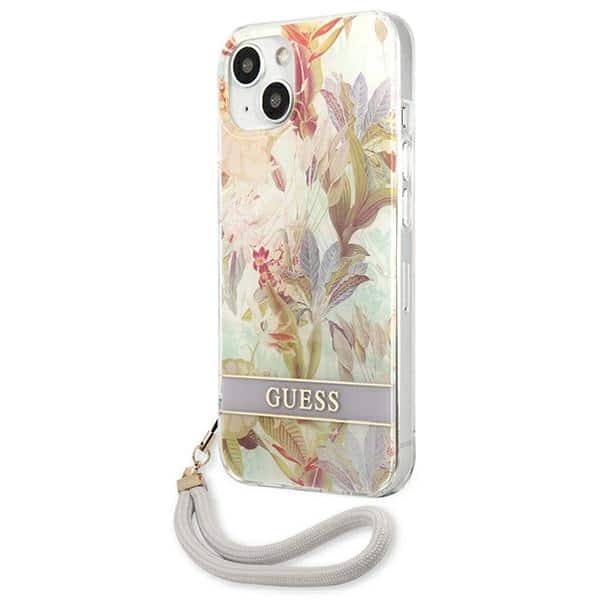 Guess Flower Strap - θήκη για Apple iPhone 13 mini - Μωβ - Image 2