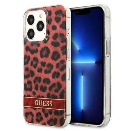 Guess Leopard - θήκη για Apple iPhone 13 Pro / - Κόκκινο
